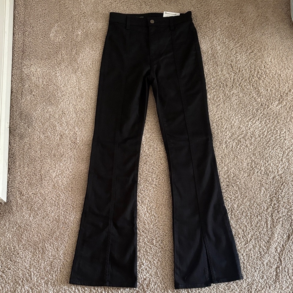 Adriano Goldshmied flared black jeans with slit in front